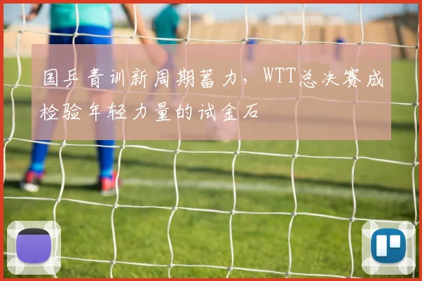 国乒青训新周期蓄力，WTT总决赛成检验年轻力量的试金石 - 搜狐体育资讯